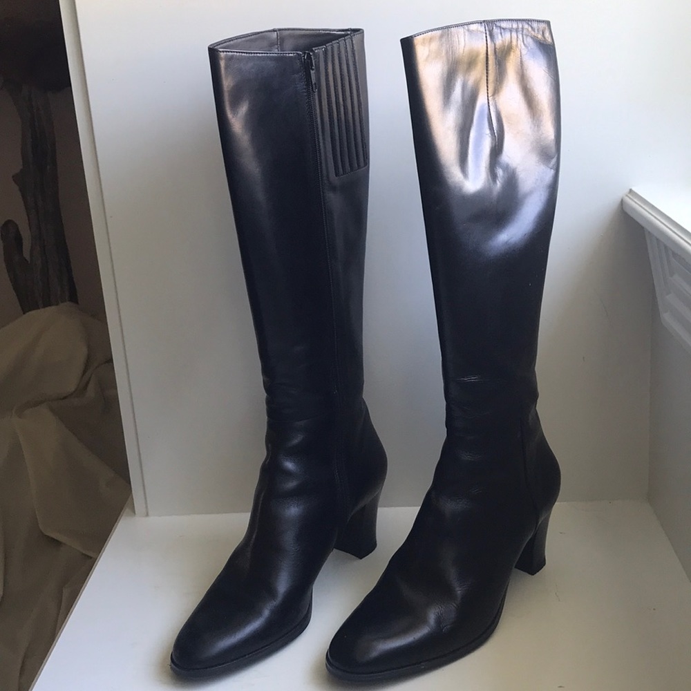 Sudini Gale black calf leather boots